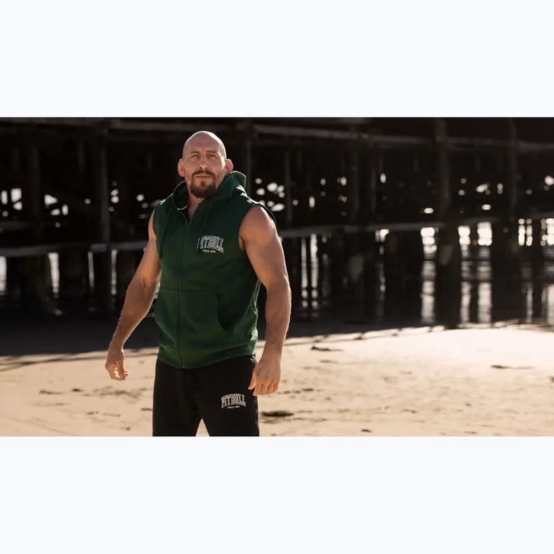 Мъжки суитшърт Pitbull Badger Hooded Vest Zip hunter green 10