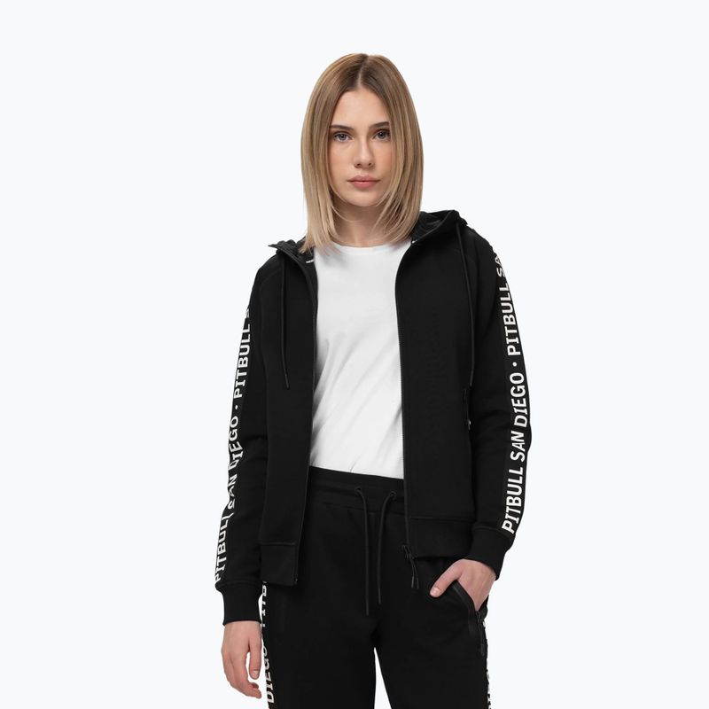 Дамски суитшърт Pitbull Explory Tape Hooded Zip black 4