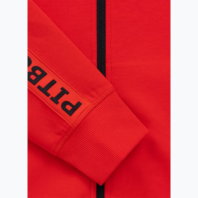 Дамски суитшърт Pitbull Explory Tape Hooded Zip fluo/red 12