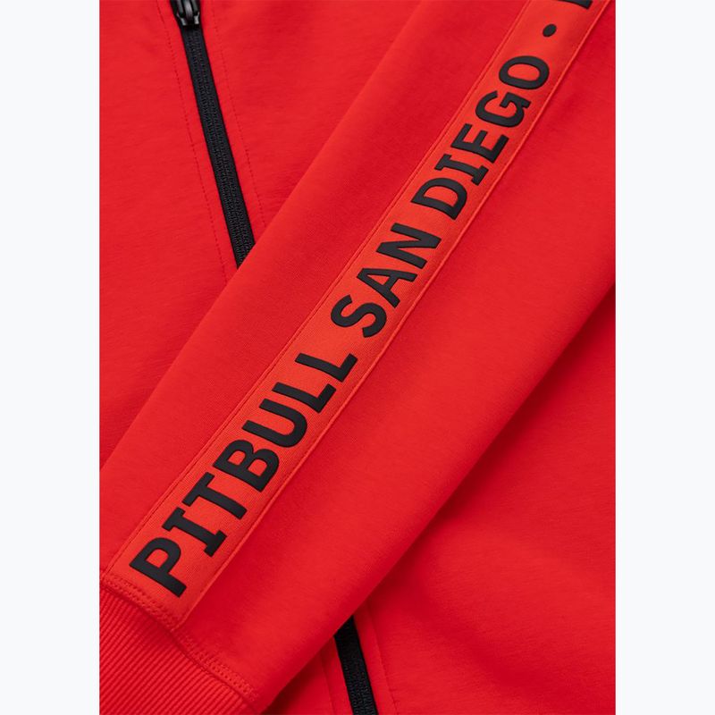 Дамски суитшърт Pitbull Explory Tape Hooded Zip fluo/red 13