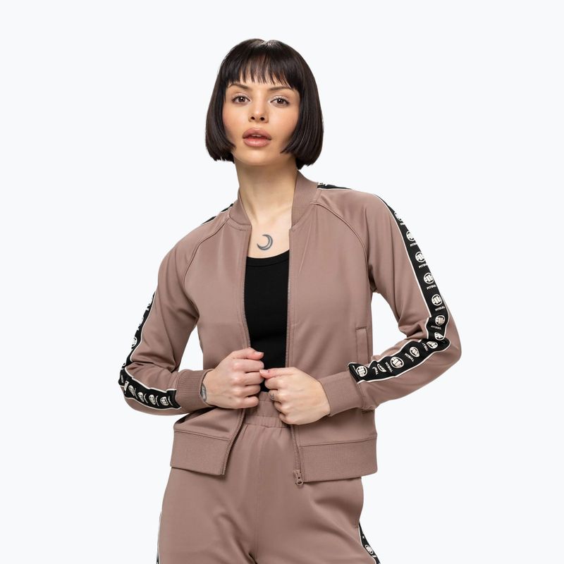 Дамски суитшърт Pitbull Verona Collar Zip chocolate mousse 5