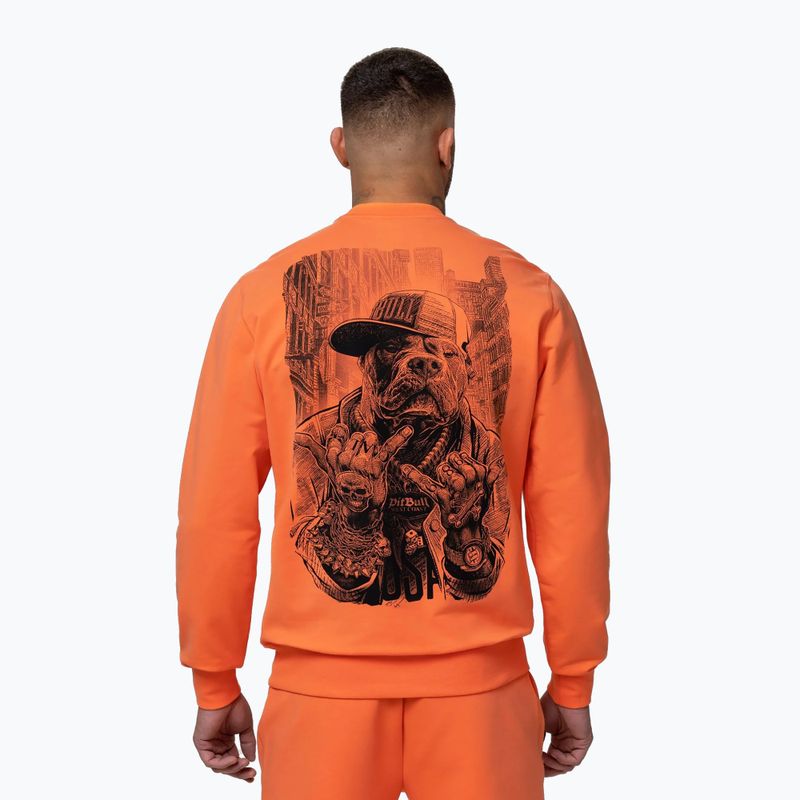 Мъжки суитшърт Pitbull USA Crewneck Sweatshirt fluo orange 3