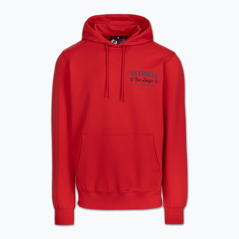 Мъжки суитшърт Pitbull Strenght & Respect Sweatshirt Hooded red 5