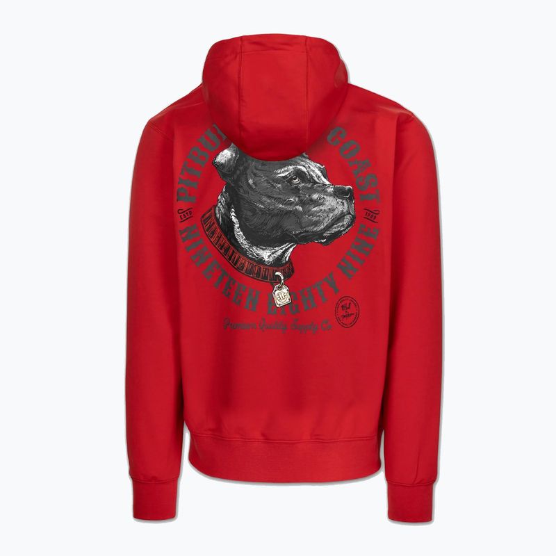 Мъжки суитшърт Pitbull Strenght & Respect Sweatshirt Hooded red 6