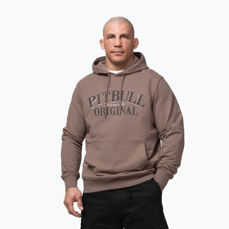 Мъжки суитшърт Pitbull Midnight Sweatshirt Hooded brown savana 4