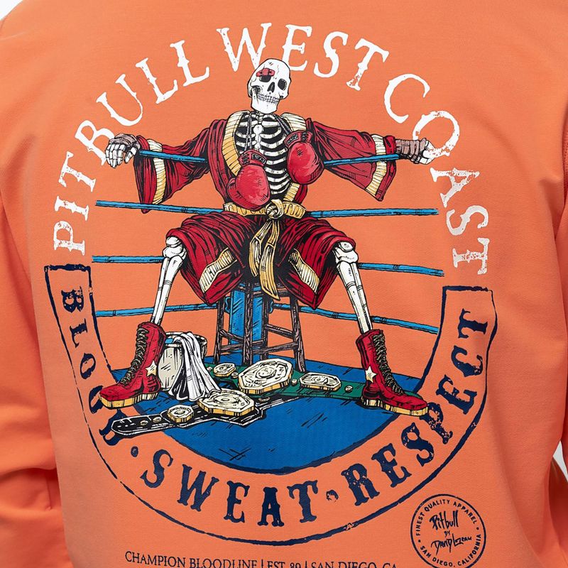 Мъжки суитшърт Pitbull Bloodline 2 Sweatshirt Hooded fluo orange 4