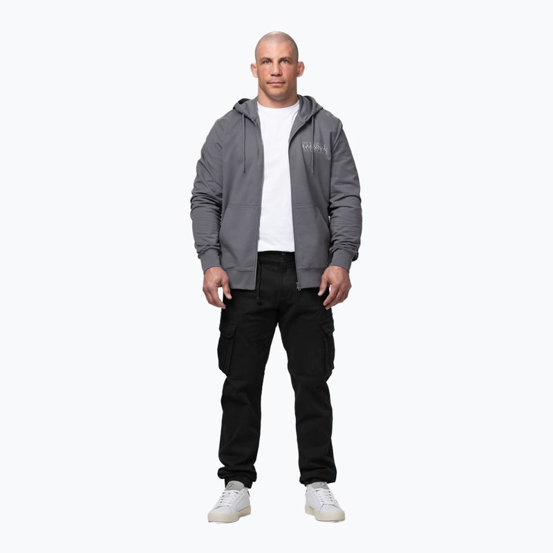 Мъжки суитшърт Pitbull World Sweatshirt Zip Hooded graphite 2