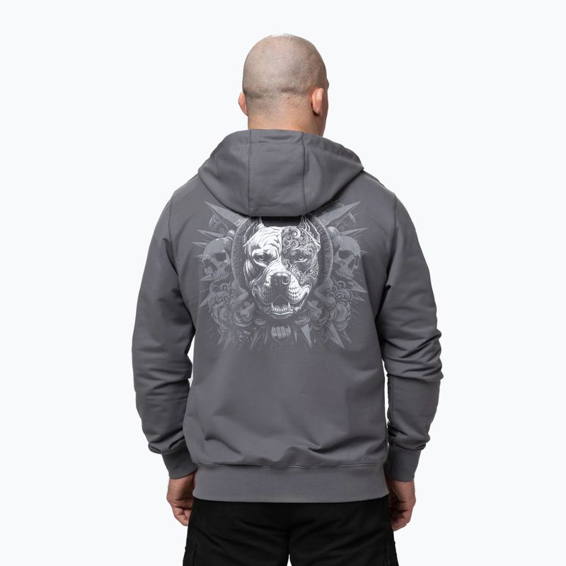 Мъжки суитшърт Pitbull World Sweatshirt Zip Hooded graphite 3
