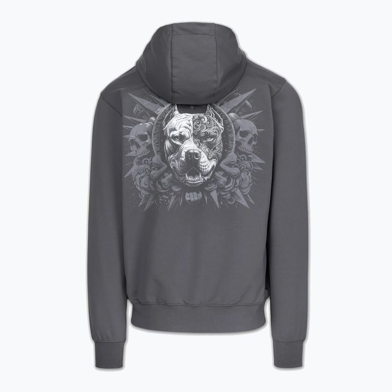 Мъжки суитшърт Pitbull World Sweatshirt Zip Hooded graphite 7