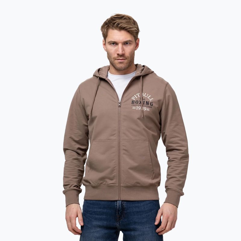Мъжки суитшърт Pitbull Bloodline 2 Sweatshirt Zip Hooded brown savana 3