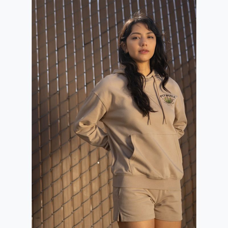 Дамски суитшърт Pitbull Bullets & Blooms Hooded sand savana 11
