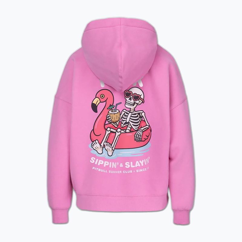 Дамски суитшърт Pitbull Rest In Pink Hooded ice pink 5