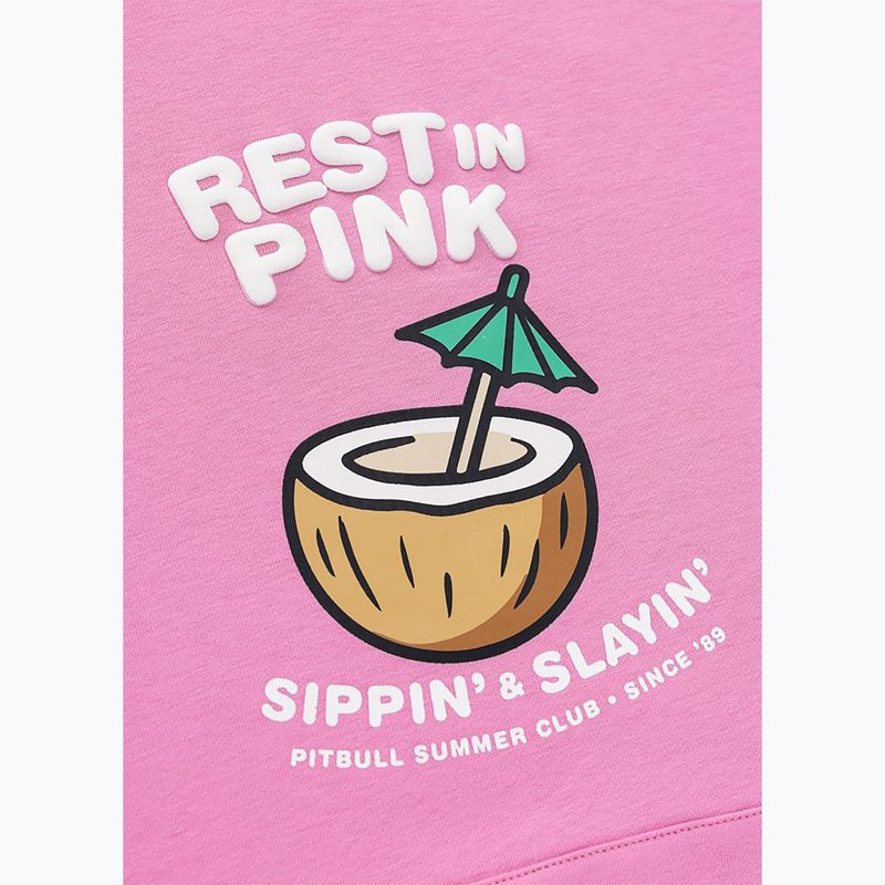 Дамски суитшърт Pitbull Rest In Pink Hooded ice pink 7