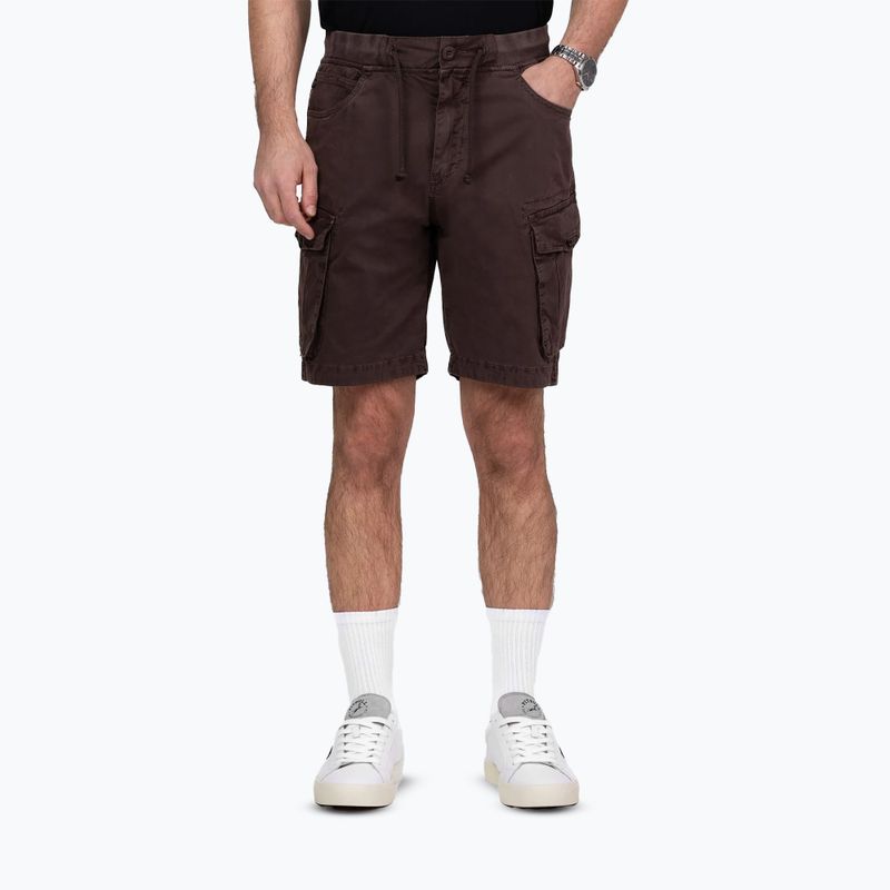 Мъжки къси панталони Pitbull Proctor Drawstring Cargo dark brown