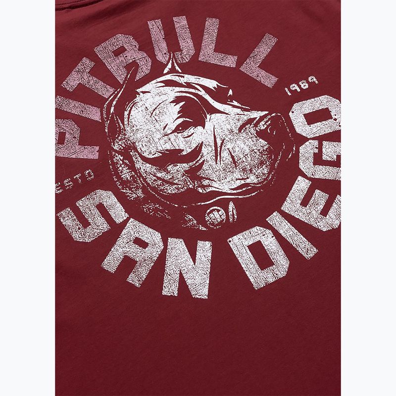 Мъжка тениска Pitbull Dog SD burgundy 8