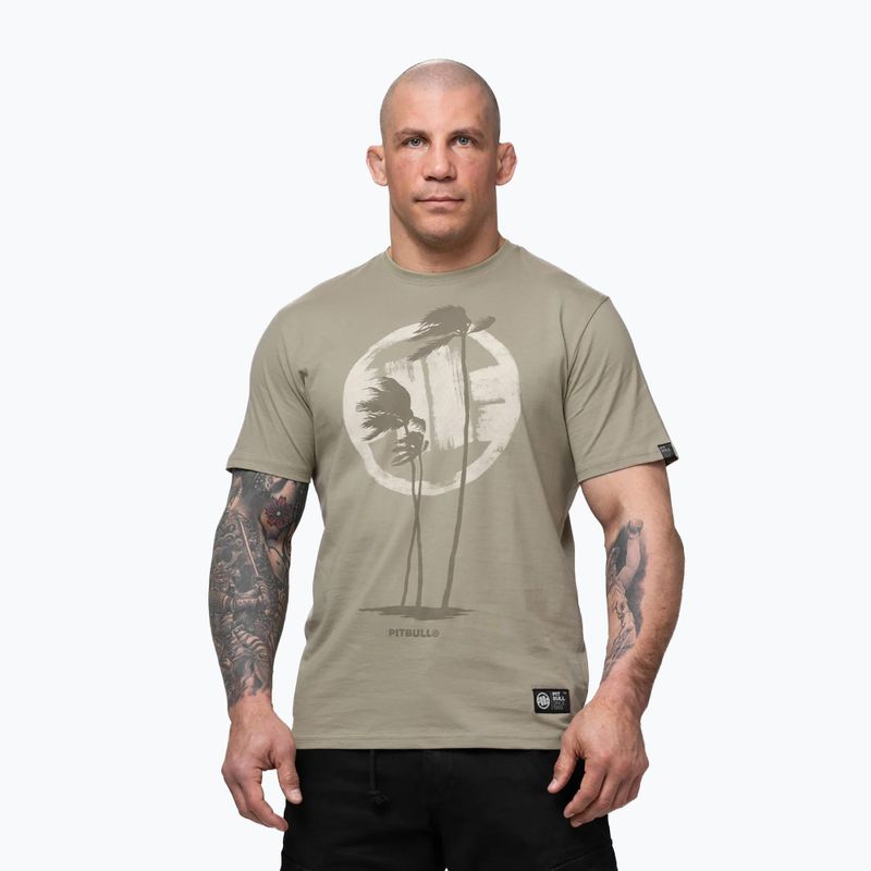 Мъжка тениска Pitbull Palms light grey harbour