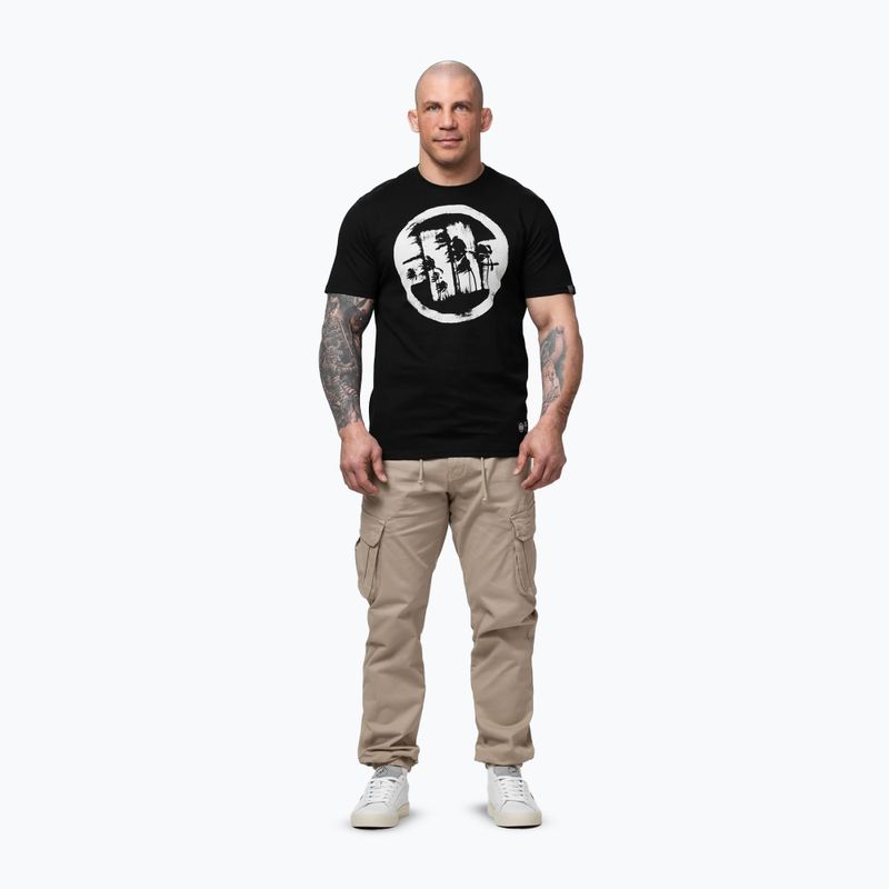 Мъжка тениска Pitbull Palms black logo 2