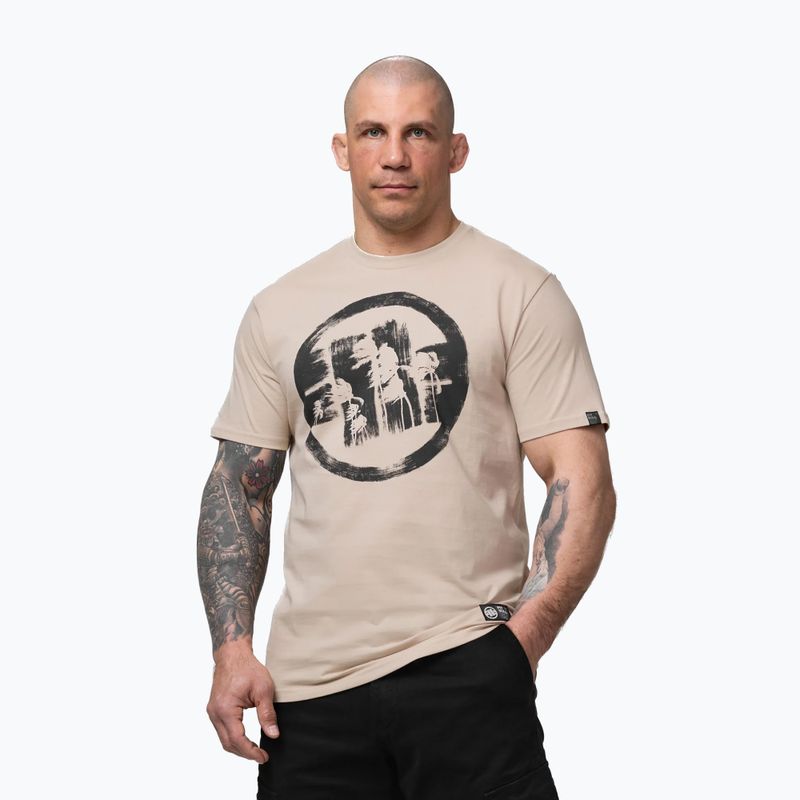 Мъжка тениска Pitbull Palms ultra light sand logo