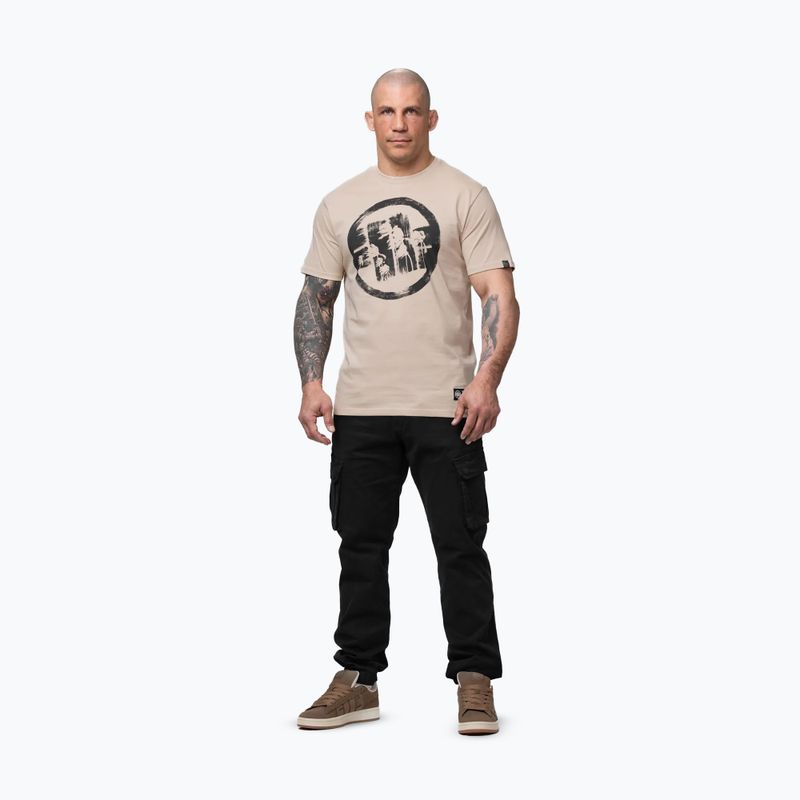 Мъжка тениска Pitbull Palms ultra light sand logo 2