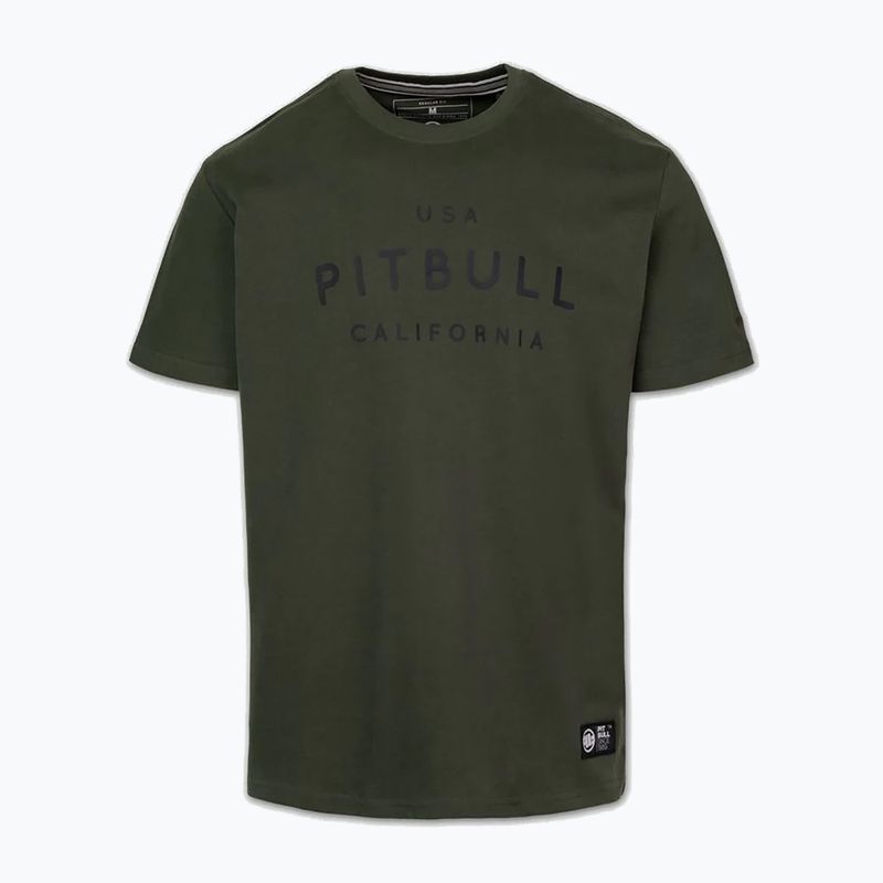 Мъжка тениска Pitbull USA CAL Big Logo old green 4
