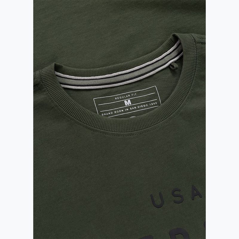 Мъжка тениска Pitbull USA CAL Big Logo old green 6