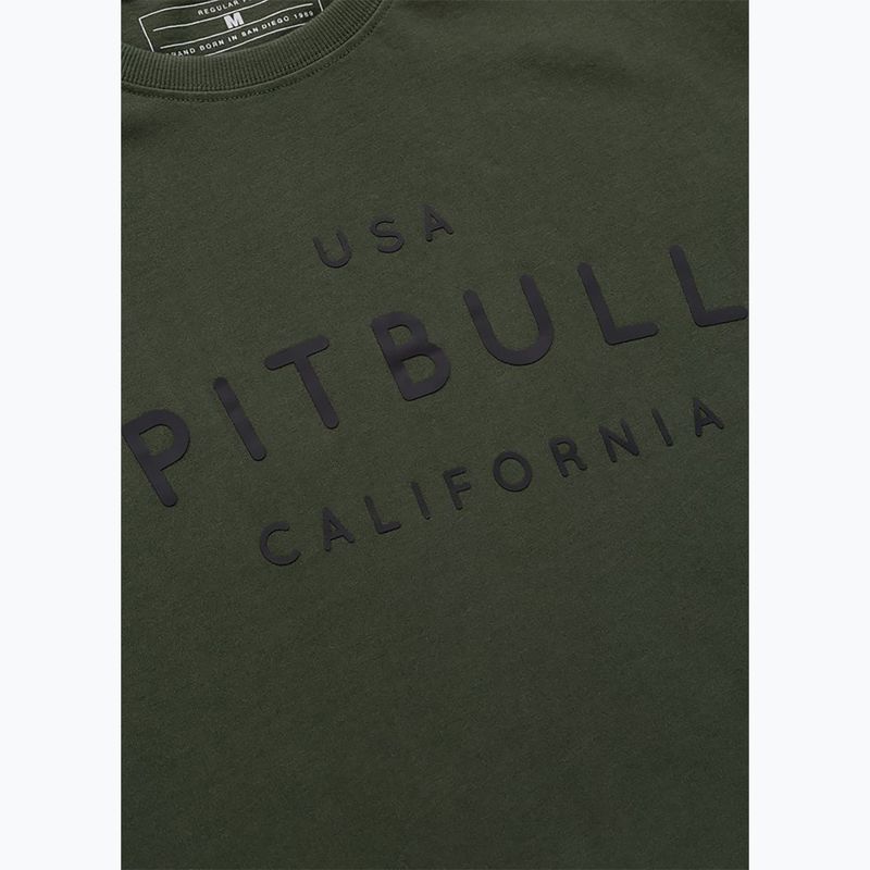 Мъжка тениска Pitbull USA CAL Big Logo old green 7