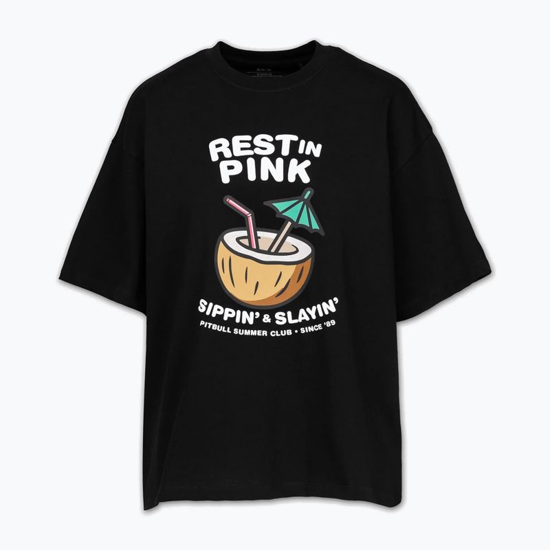 Дамска тениска Pitbull Rest In Pink Oversize black 5