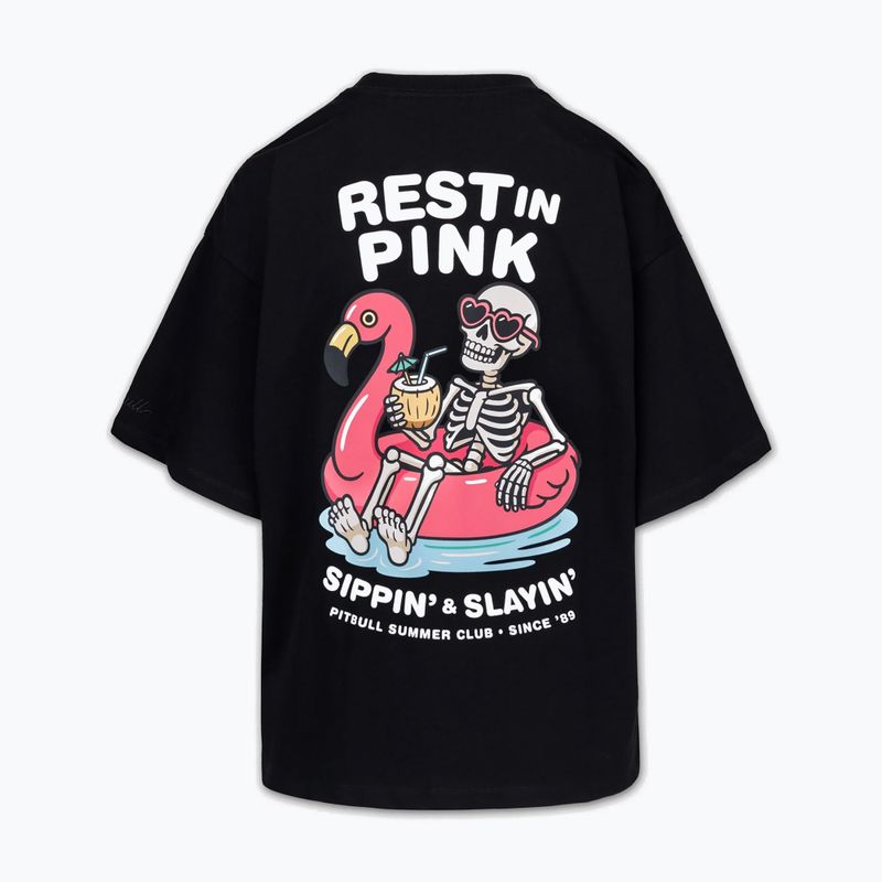 Дамска тениска Pitbull Rest In Pink Oversize black 6