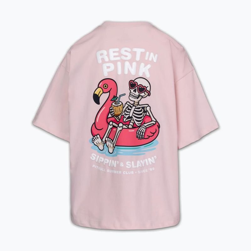 Дамска тениска Pitbull Rest In Pink Oversize strawberry cream 6