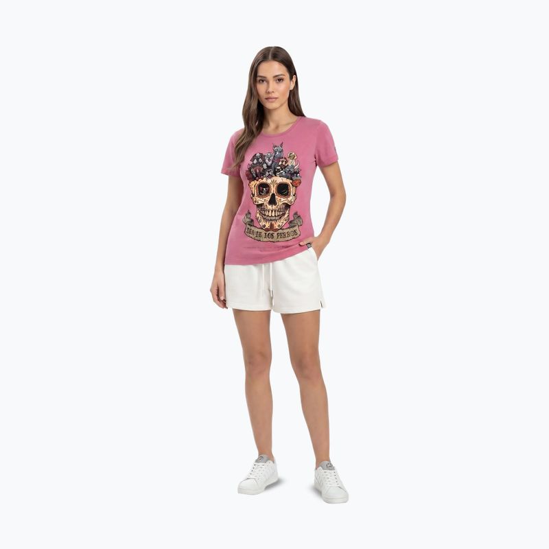 Дамска тениска Pitbull Dia De Los Perros washed pink 2