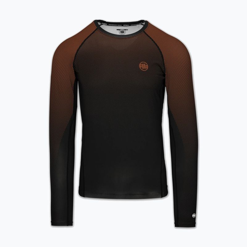 Мъжка блуза с дълъг ръкав за водни спортове Pitbull Belt Rashguard brown 3