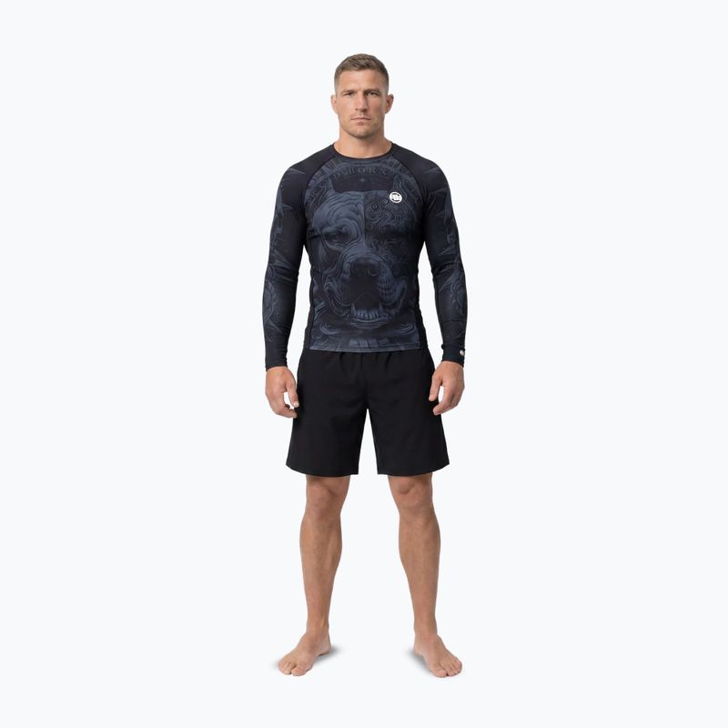 Мъжка блуза с дълъг ръкав за водни спортове Pitbull World Rashguard black 2