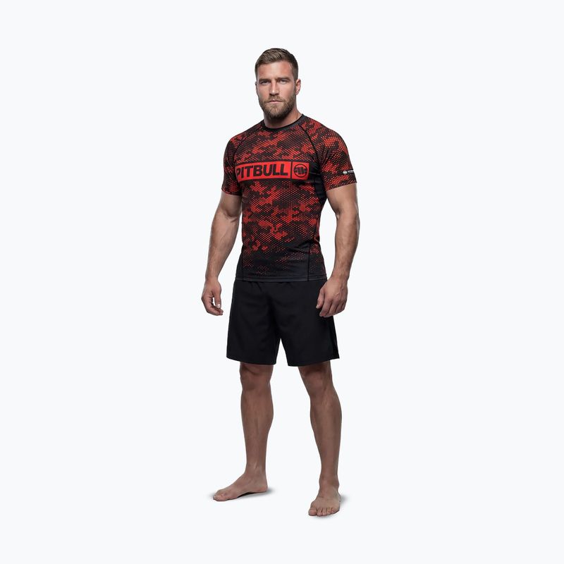 Мъжки рашгард Pitbull Hex Camo Hilltop Rashguard red 2
