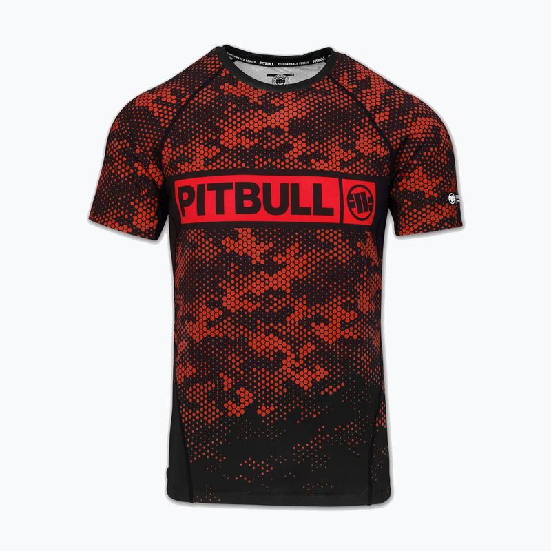 Мъжки рашгард Pitbull Hex Camo Hilltop Rashguard red 3
