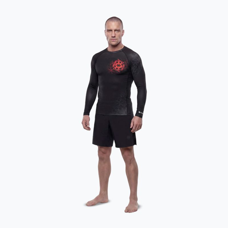 Мъжка блуза с дълъг ръкав за водни спортове Pitbull Ray Rashguard fluo/red 2