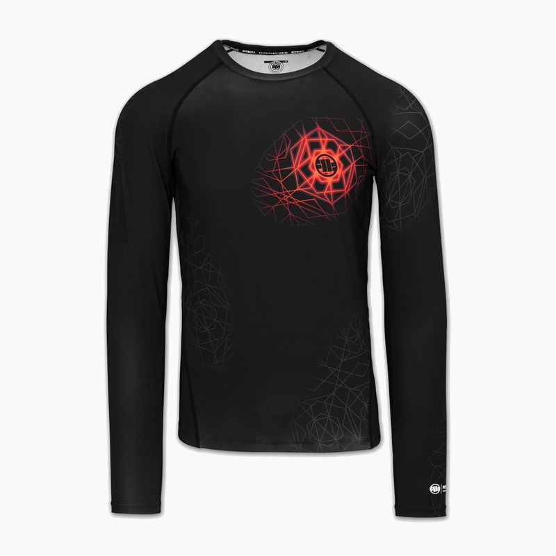 Мъжка блуза с дълъг ръкав за водни спортове Pitbull Ray Rashguard fluo/red 3