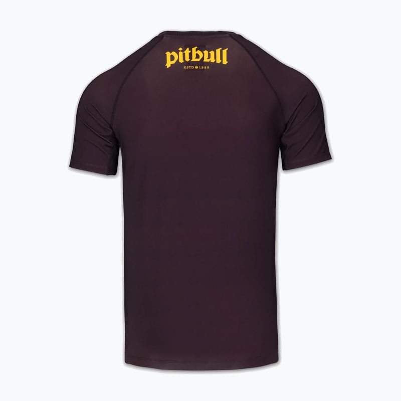 Мъжка тениска Pitbull Rashguard Logo Palms brown 4