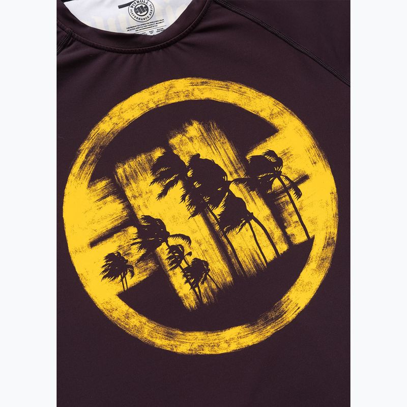 Мъжка тениска Pitbull Rashguard Logo Palms brown 6