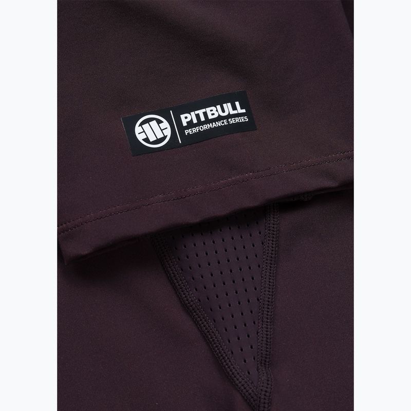 Мъжка тениска Pitbull Rashguard Logo Palms brown 8