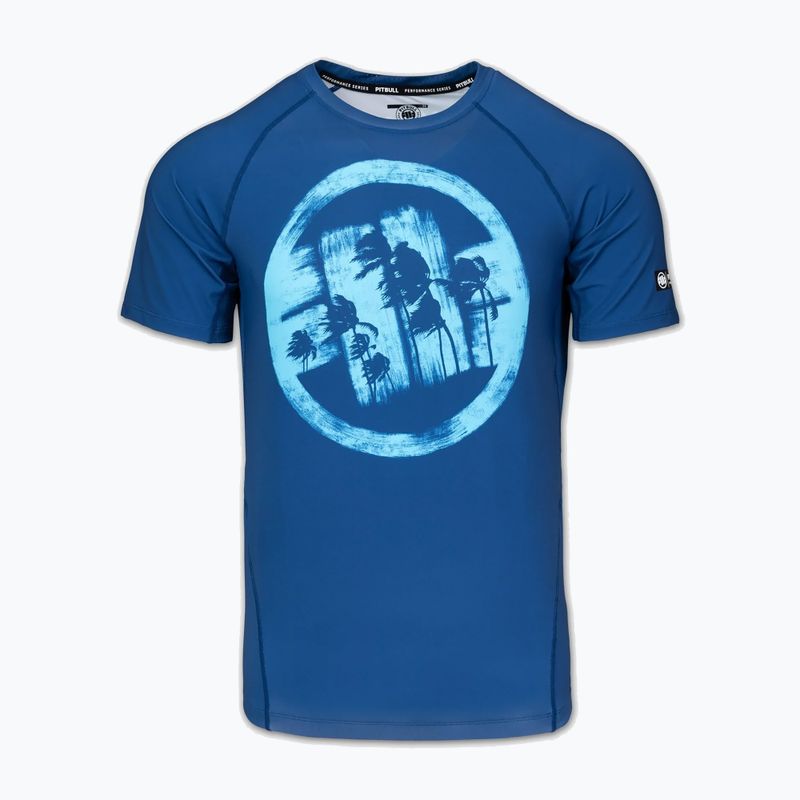 Мъжка тениска Pitbull Rashguard Logo Palms blue 3