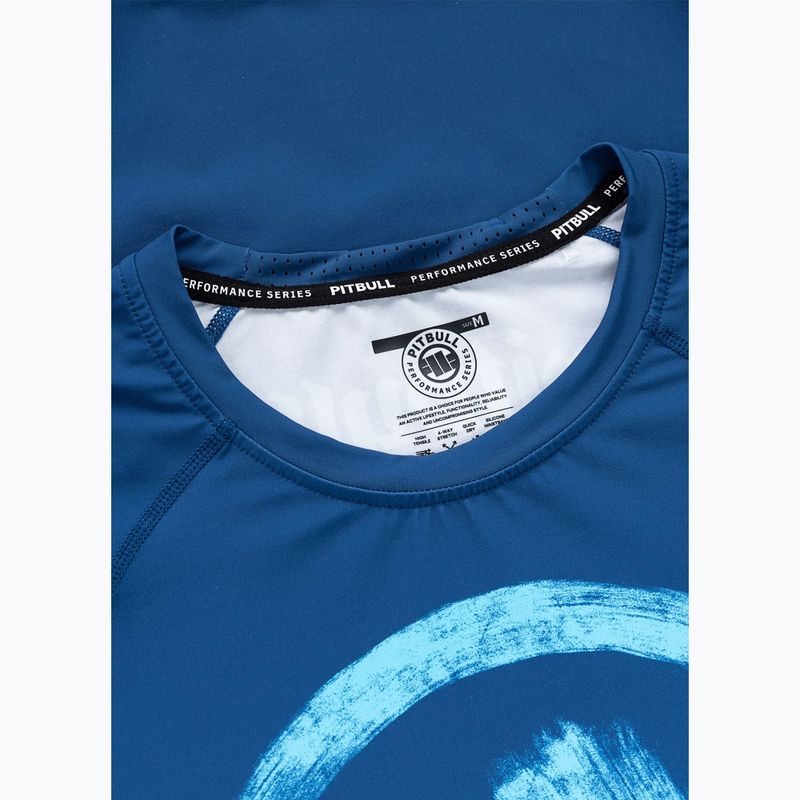 Мъжка тениска Pitbull Rashguard Logo Palms blue 5