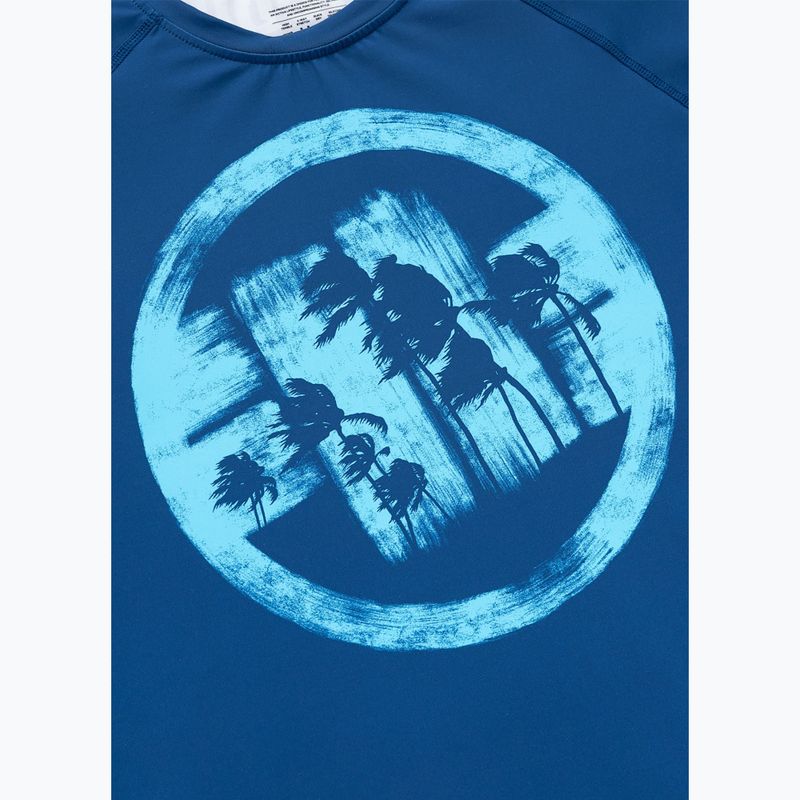 Мъжка тениска Pitbull Rashguard Logo Palms blue 6