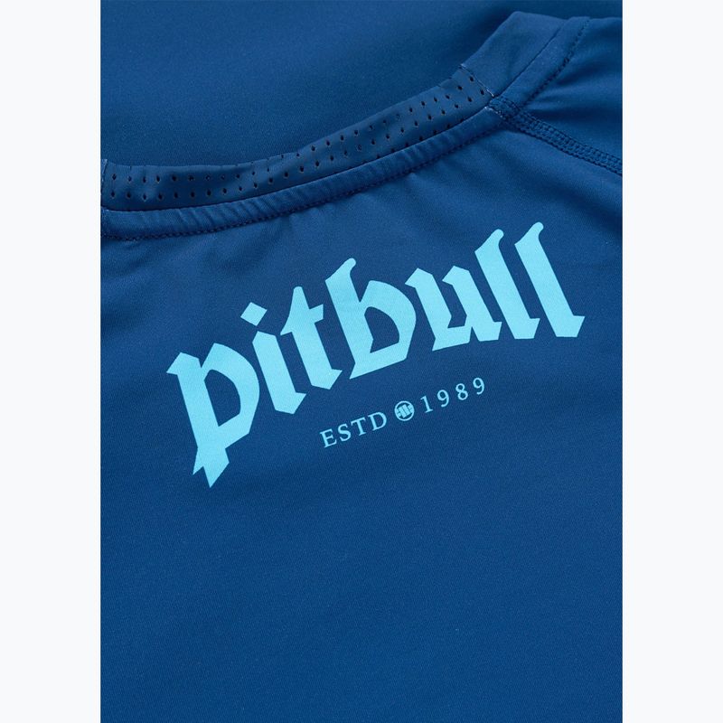 Мъжка тениска Pitbull Rashguard Logo Palms blue 7