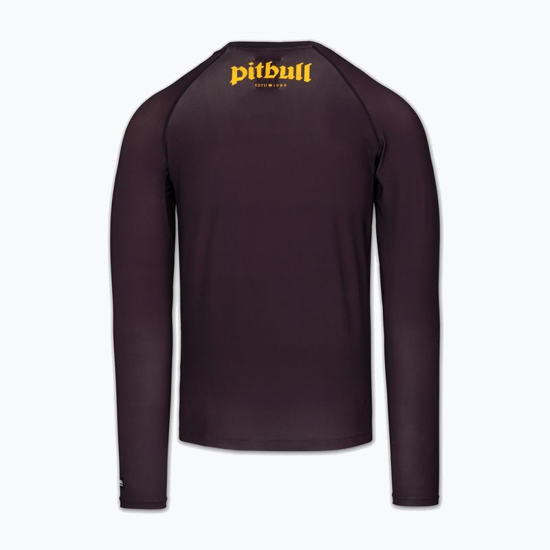 Мъжка блуза с дълъг ръкав за водни спортове Pitbull Rashguard Logo Palms brown 4