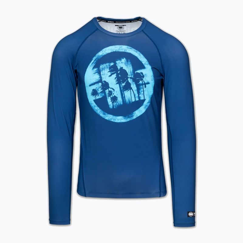 Мъжка блуза с дълъг ръкав за водни спортове Pitbull Rashguard Logo Palms blue 3