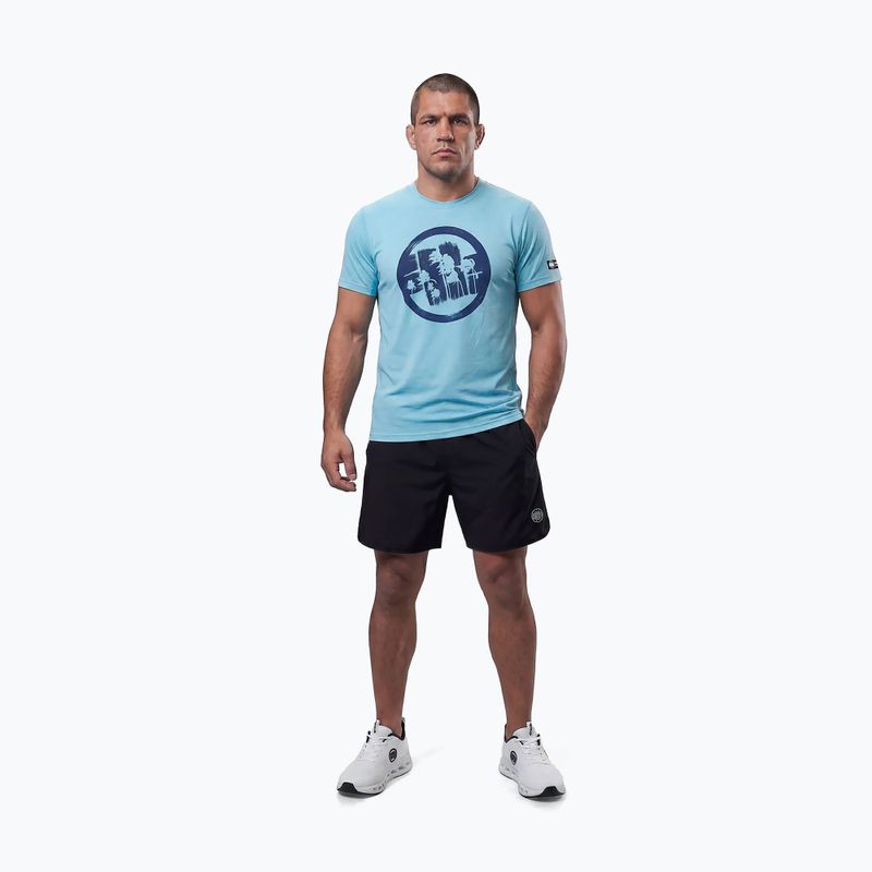 Мъжка тениска Pitbull Palms mesh light blue logo 2