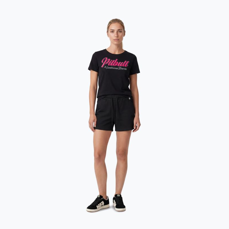 Дамска тениска Pitbull Santa Muerte black/pink 2