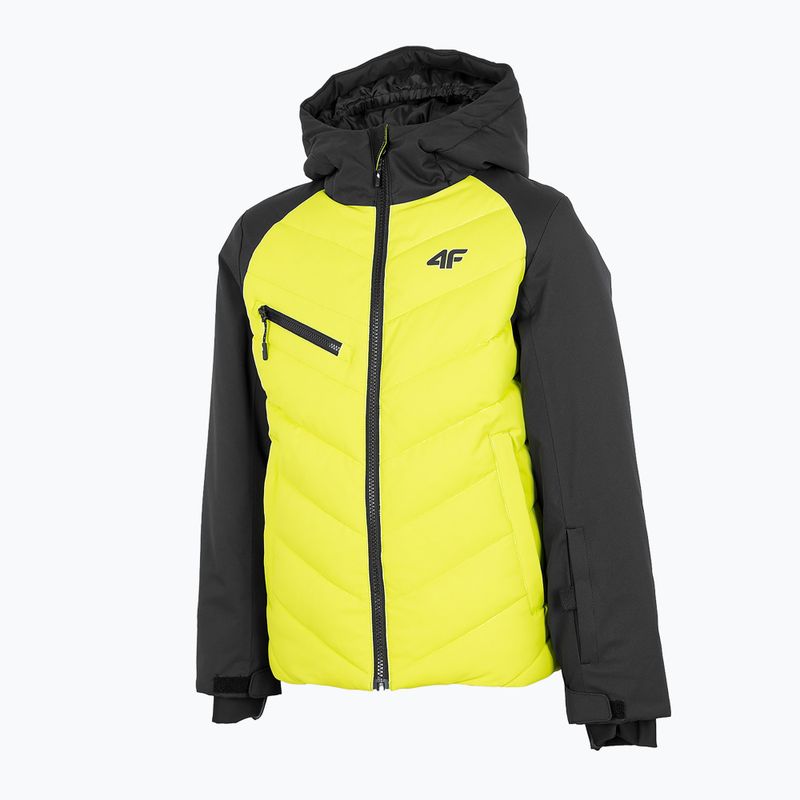 Детско ски яке 4F JKUMN003 черно-зелено HJZ22-JKUMN003 3