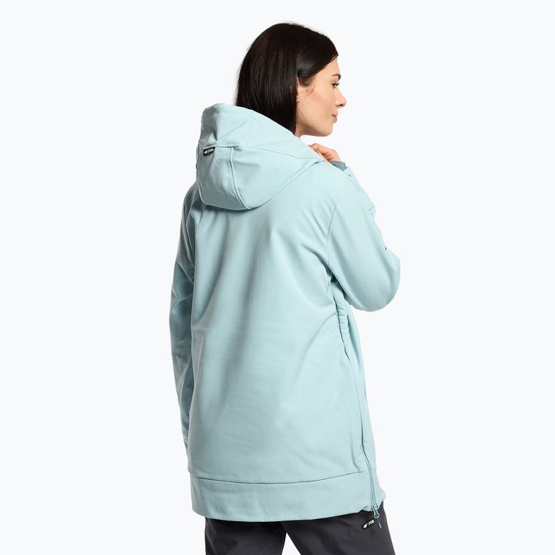 Дамско яке за сноуборд 4F SFD001F softshell светлосиньо H4Z22-SFD001F 3