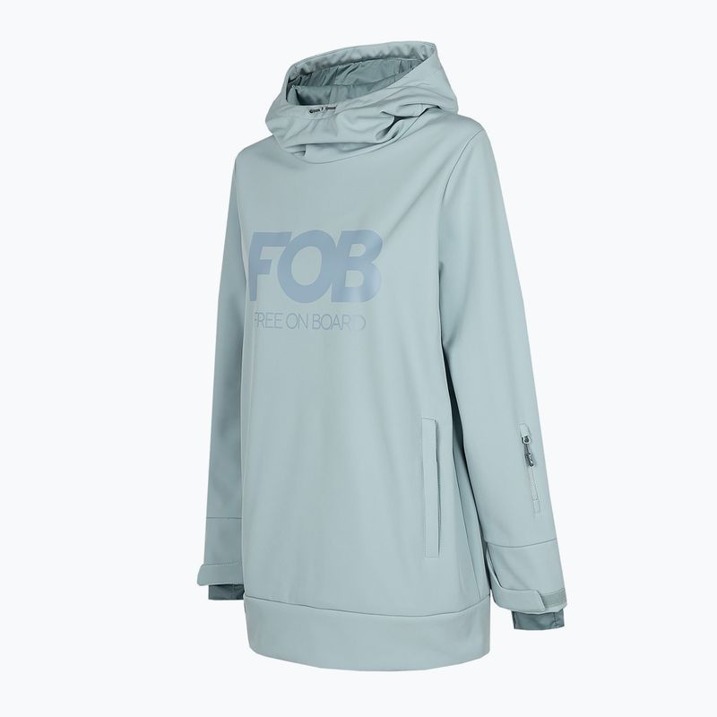 Дамско яке за сноуборд 4F SFD001F softshell светлосиньо H4Z22-SFD001F 7